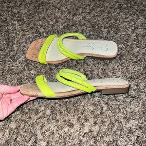 Jessica Simpson Neon Studded Sandals Size 7